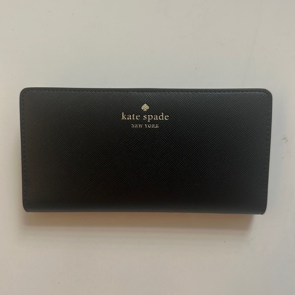 Black - Kate Spade ♠️ Madison Large Slimbfold Wallet - Picture 4 of 4